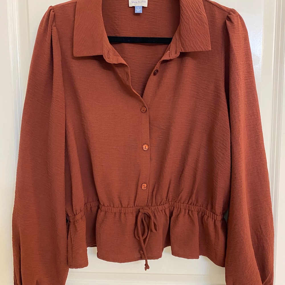 Yarn & Sea Puff Sleeve Blouse